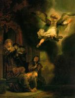 Rembrandt - The Archangel Leaving the Family of Tobias
