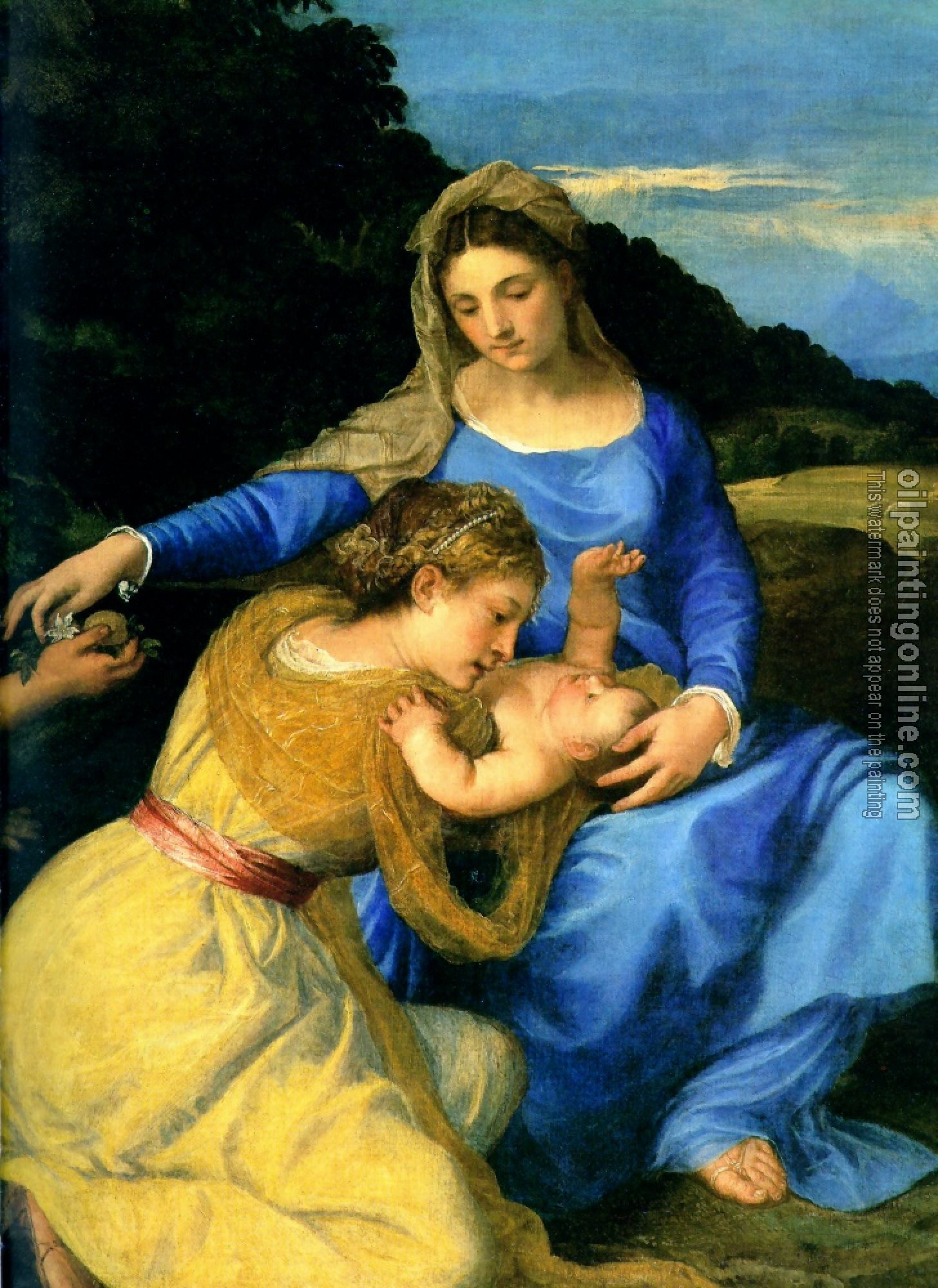 Titian - Madonna detail