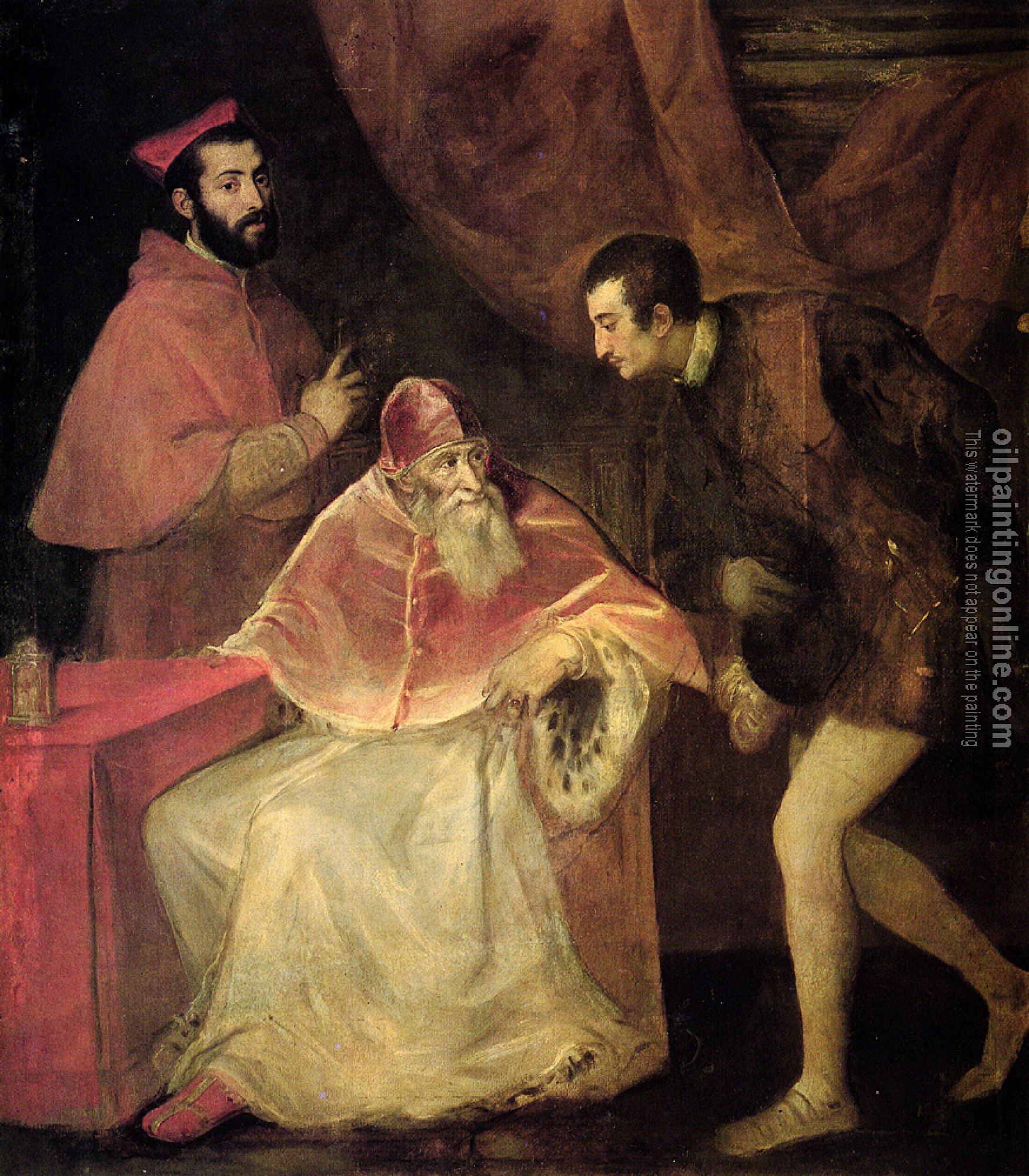 Titian - Pope Paul III and nephews