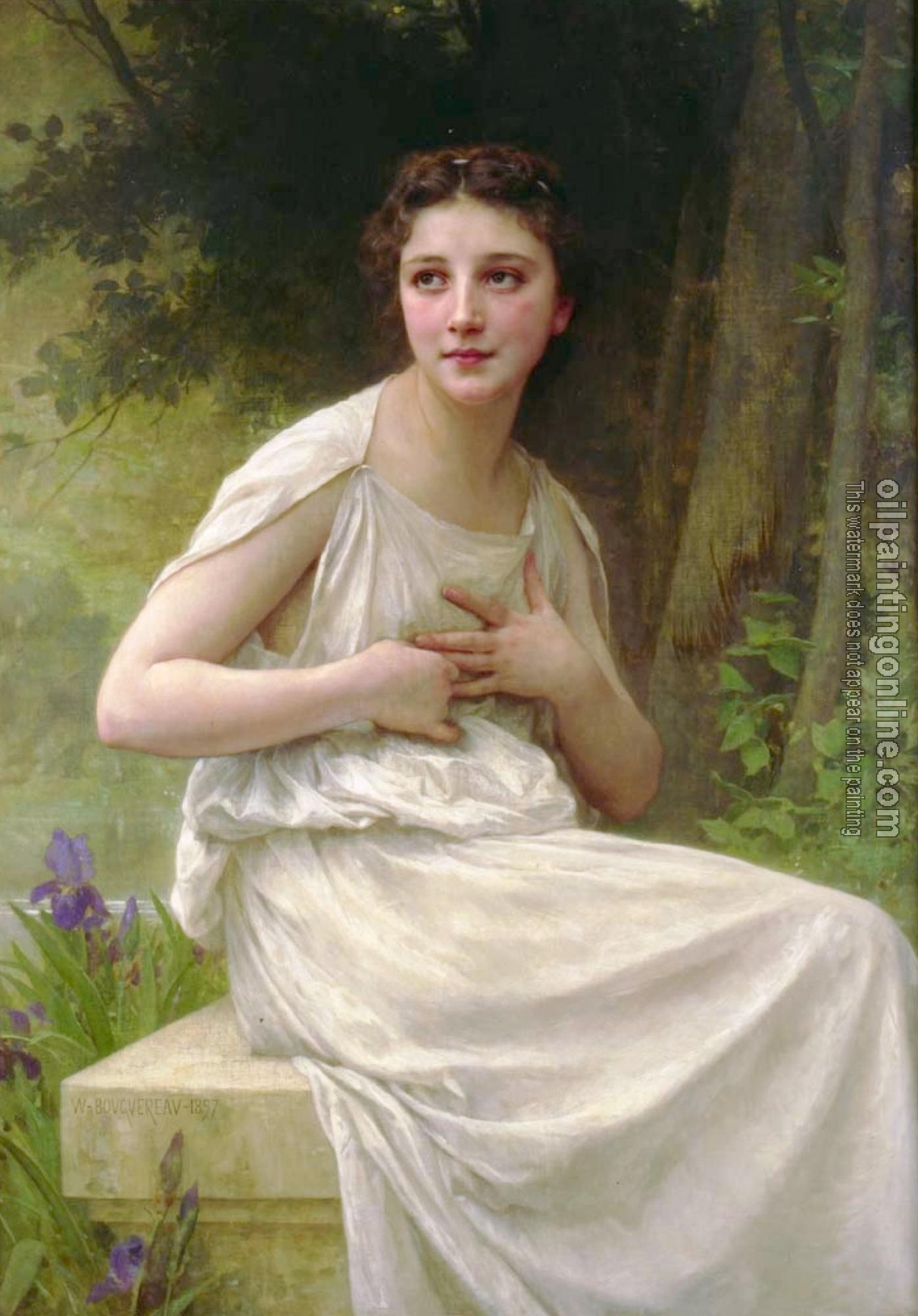 Bouguereau, William-Adolphe - Reflexion(Reflection) - Canvas Painting ...