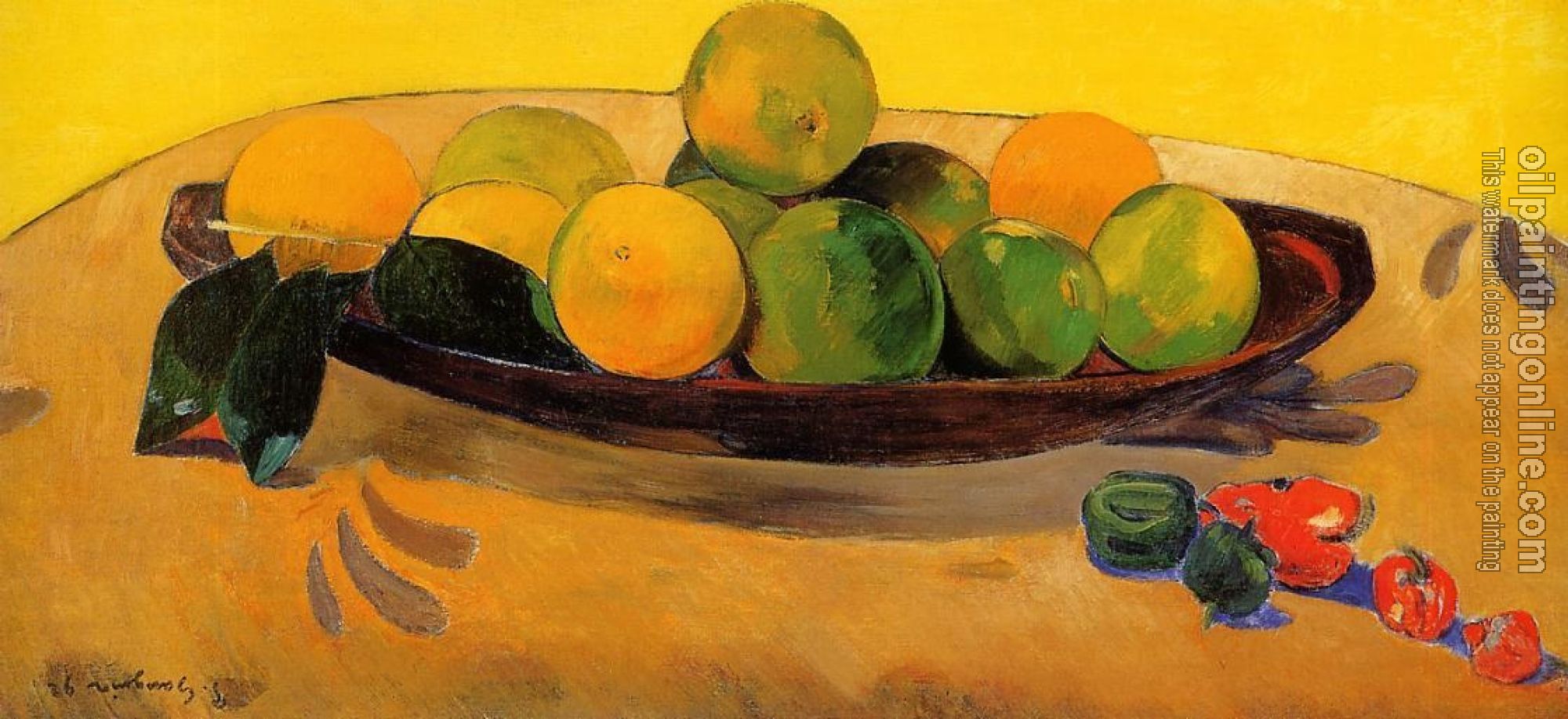 Gauguin, Paul - Still Life with Tahitian Oranges - Canvas Painting For Sale