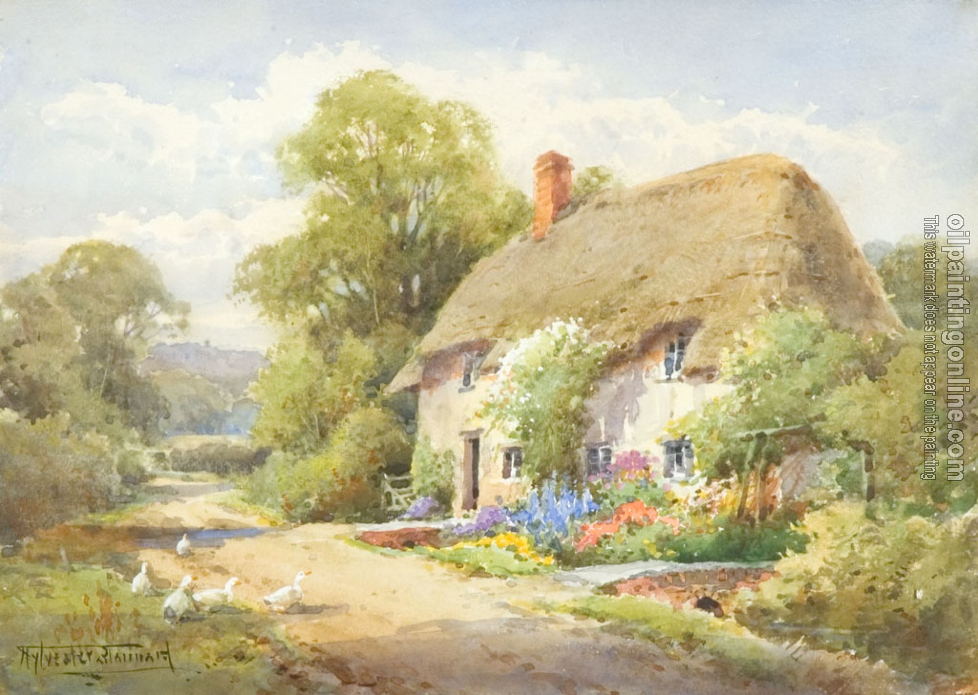 Henry John Sylvester Stannard - Landscape - Canvas Painting For Sale