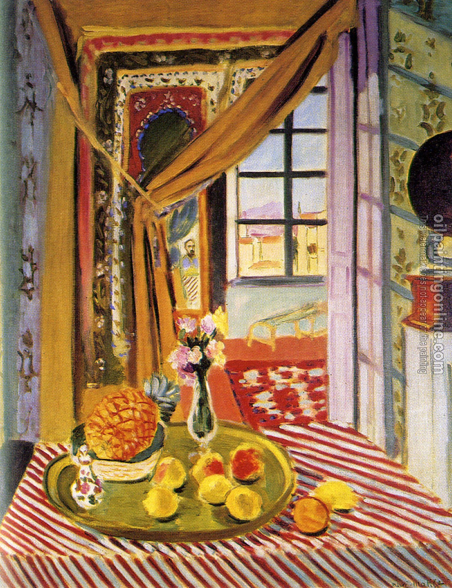 Matisse, Henri Emile Benoit - interior with a phonograph - Canvas ...