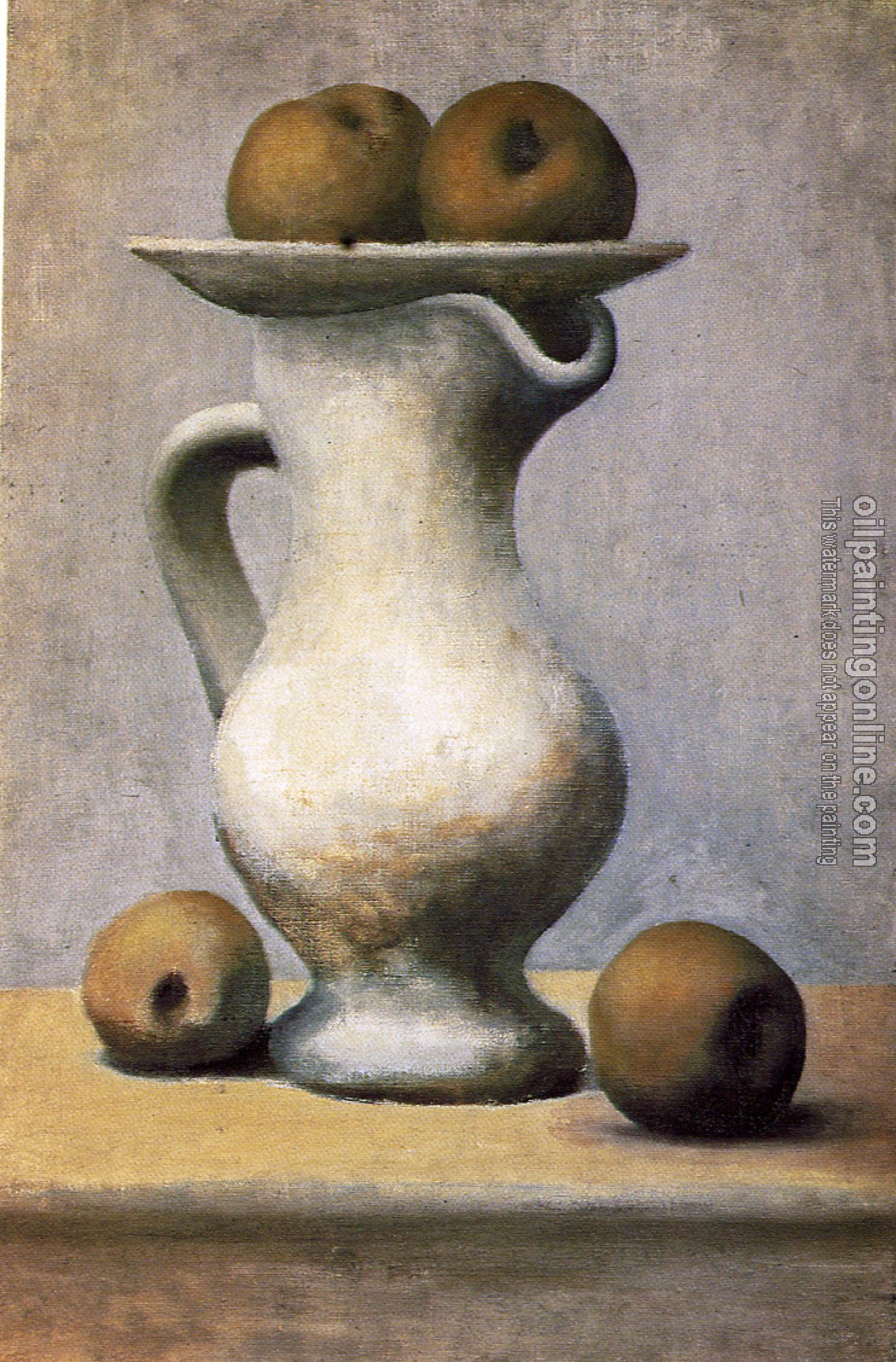 Picasso, Pablo - still life with pitcher and apples - Canvas Painting ...