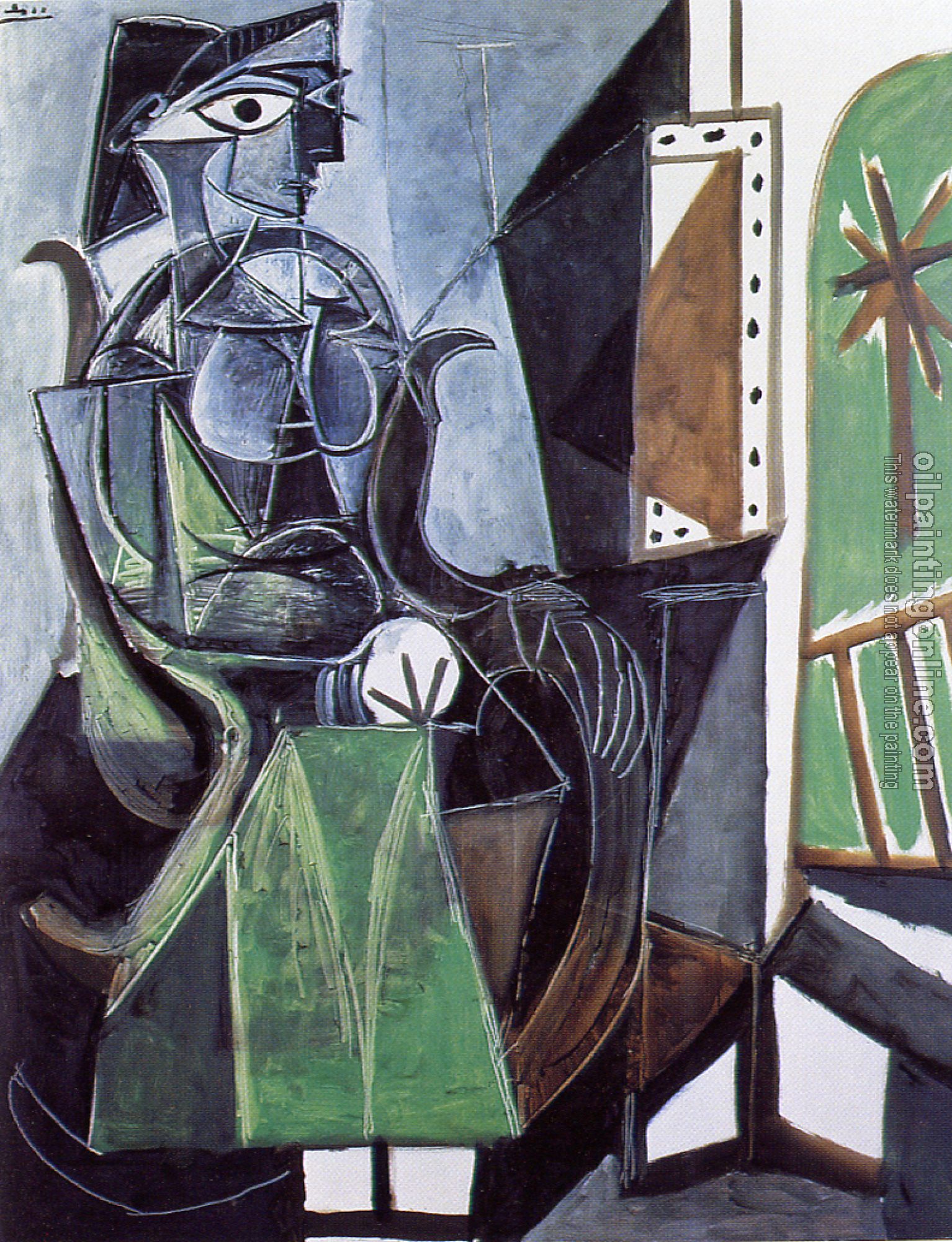 Picasso, Pablo - woman seated near the window - Canvas Painting For Sale